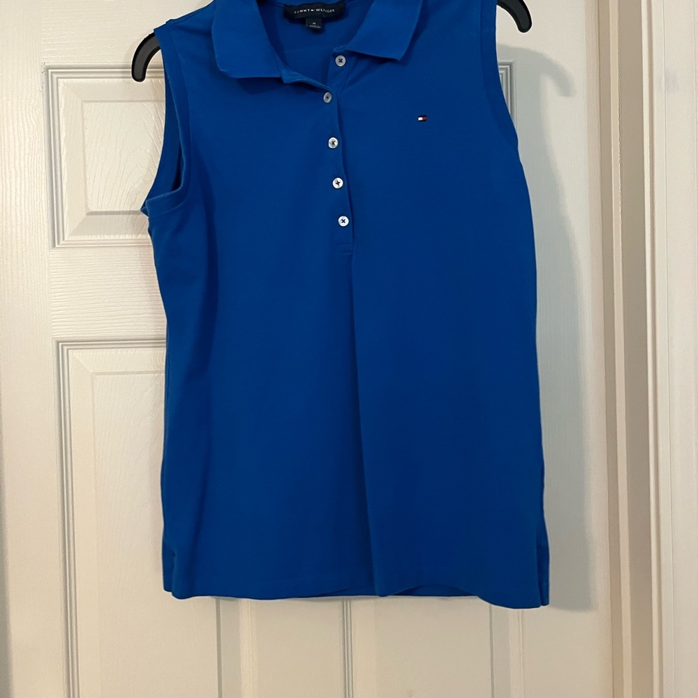 Tommy Hilfiger Women's Vibrant Blue Sleeveless Top